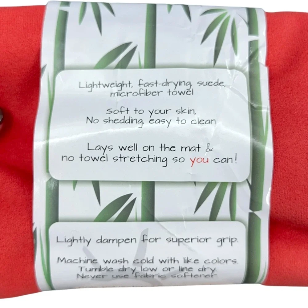 Pure Zeal Yoga Mat Towel & Hand Towel Set Coral Exercise Quick Dry‎ Eco Friendly